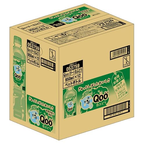 Amazon.co.jp: Qoo クー 白ぶどう 950ml ペットボトル 1ケース(12本